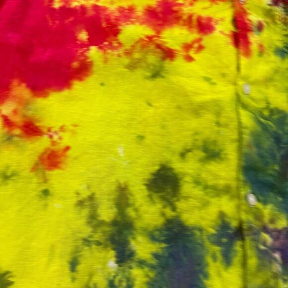 handmade tie dye unisex XXXL 3X camp shirt rainbow galaxy - Picture 7 of 10